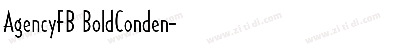 AgencyFB BoldConden字体转换